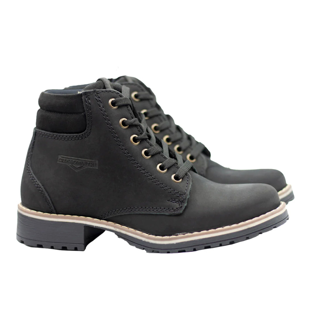 Bota para Dama 1596 Paris Nobuck Negro - (Crosscountry Ad)